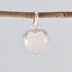 Rose Quartz Delicate French 925 Silver Solitaire Isadora Luxurious Pink Pendant Jewelry
