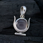 Rose Quartz Delicate German Sterling Silver Solitaire Lucia Eternity Pink Pendant Jewellery