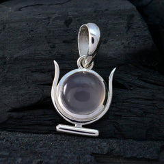 Rose Quartz Delicate German Sterling Silver Solitaire Lucia Eternity Pink Pendant Jewellery