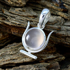 Rose Quartz Delicate German Sterling Silver Solitaire Lucia Eternity Pink Pendant Jewellery