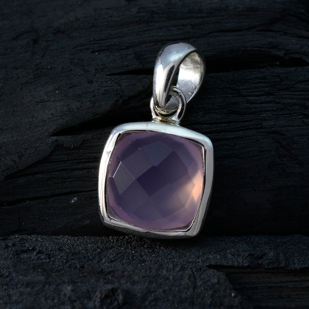 Rose Quartz Dainty French Silver Solitaire Riley Luxurious Pink Pendant Jewelry