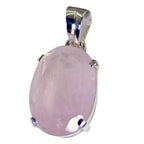 Rose Quartz Whisper-thin American Silver Solitaire Sofía propsel Pink Pendant Jewelry