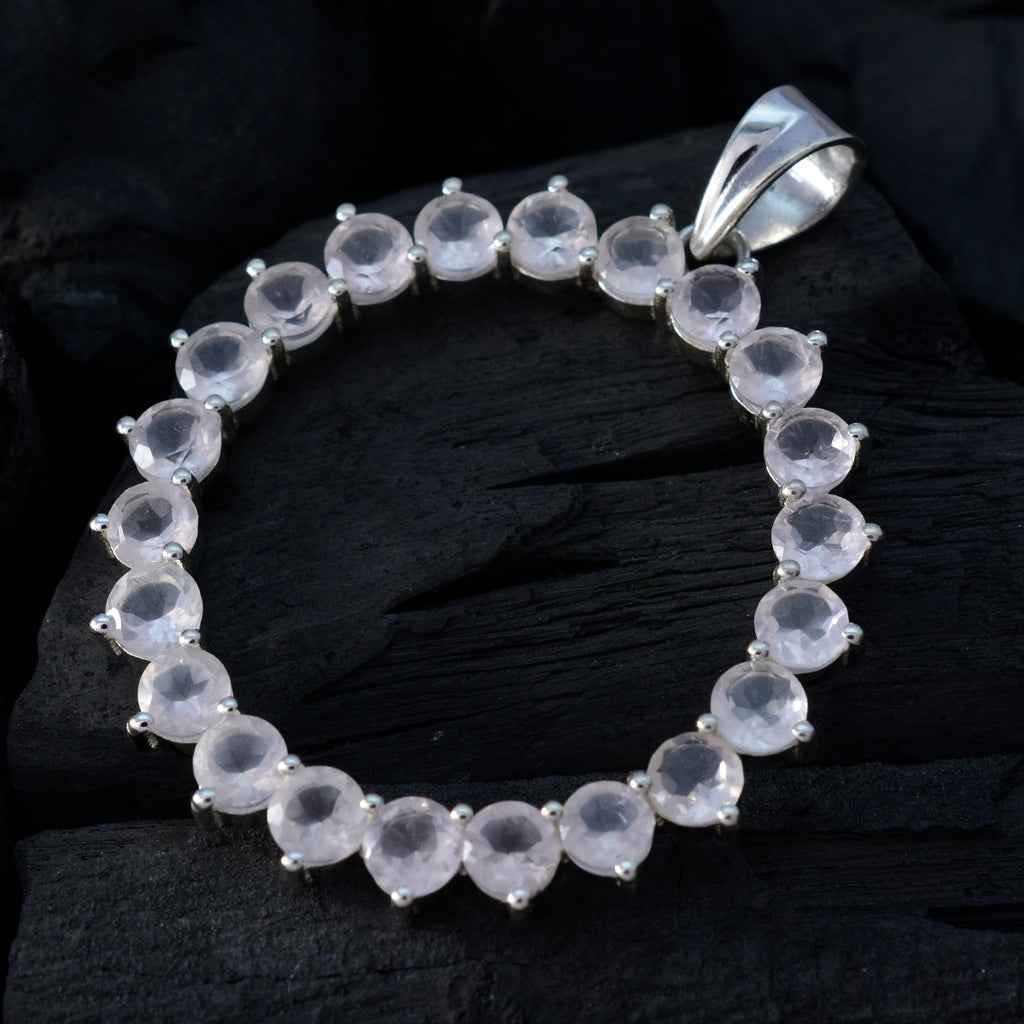 Rose Quartz Essential Mexican 925 Silver multiple Julia valentine Pink Pendant Jewelry