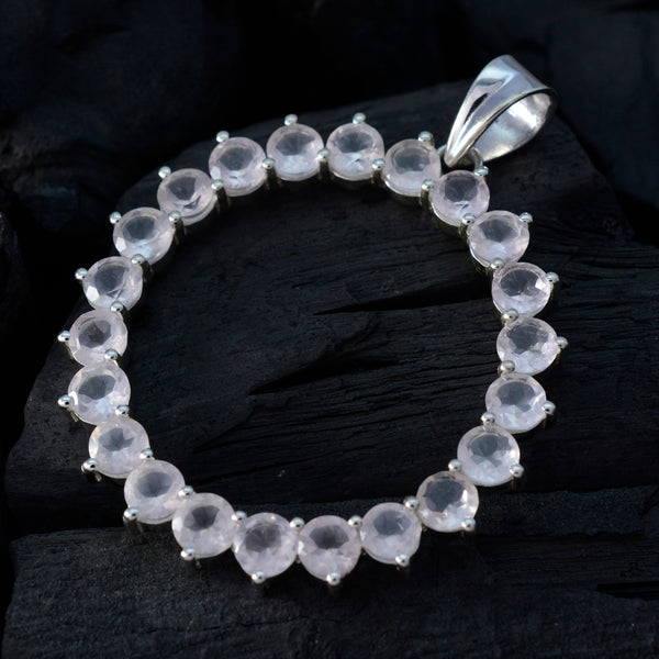 Rose Quartz Essential Mexican 925 Silver multiple Julia valentine Pink Pendant Jewelry