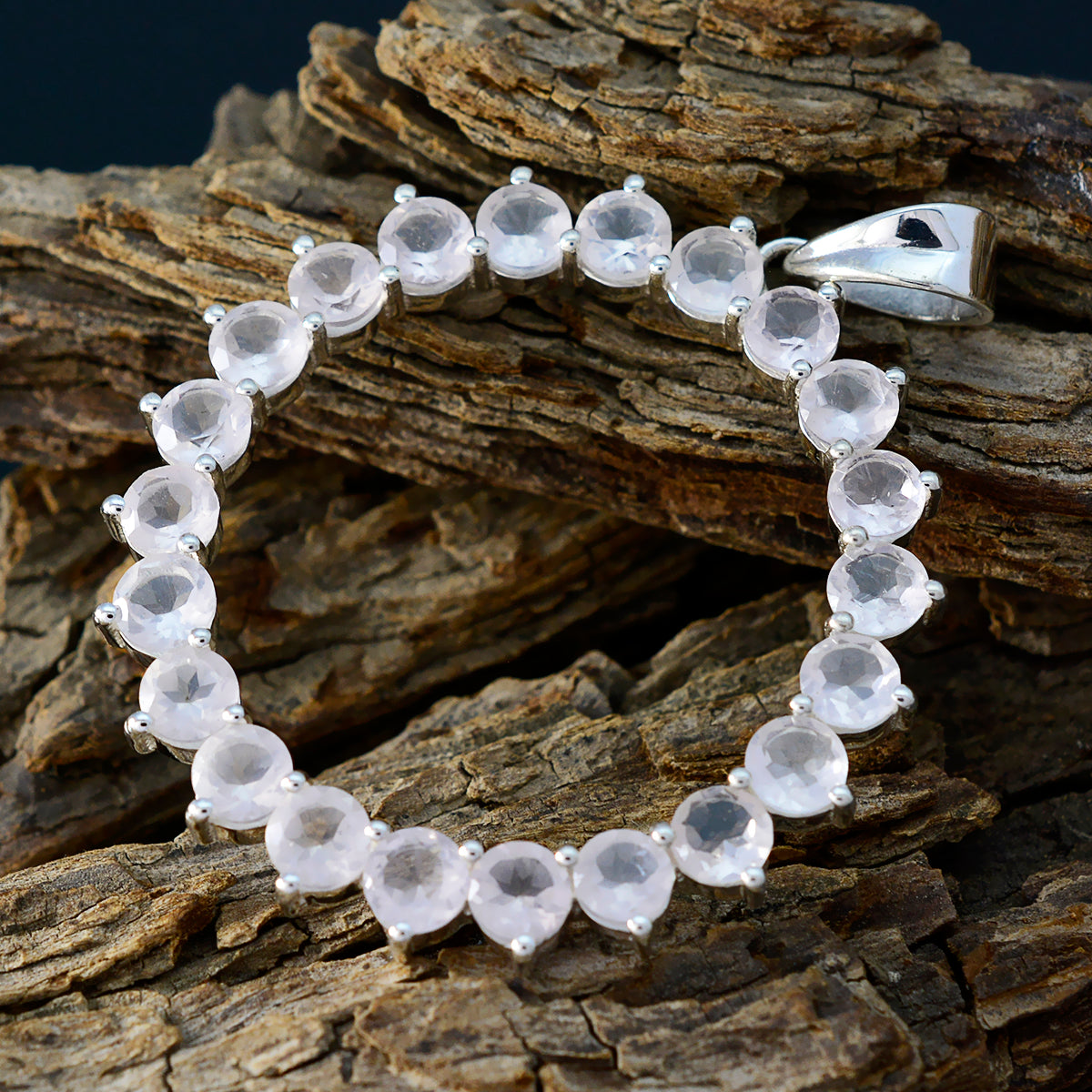 ローズクォーツ エッセンシャル メキシカン 925 シルバー マルチジュリア バレンタイン ピンク ペンダント ジュエリー サブ画像