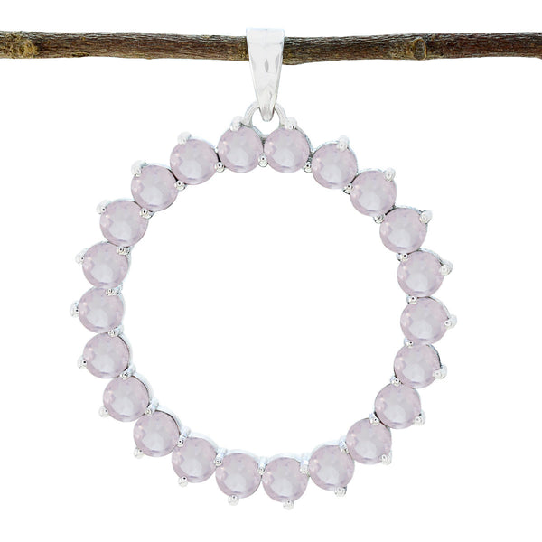 Rose Quartz Essential Mexican 925 Silver multiple Pink Pendant