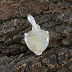 Rutile Quartz Delicate German 92.5 Silver Solitaire Ivana Glamorous Yellow Pendant Jewellery