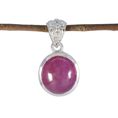 Ruby Eye-catching Mexican Sterling Silver Solitaire Red Pendant