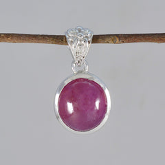 Rubinfärgad iögonfallande mexikansk sterlingsilver Solitaire Zoey valentinsdagsröd hänge smycke