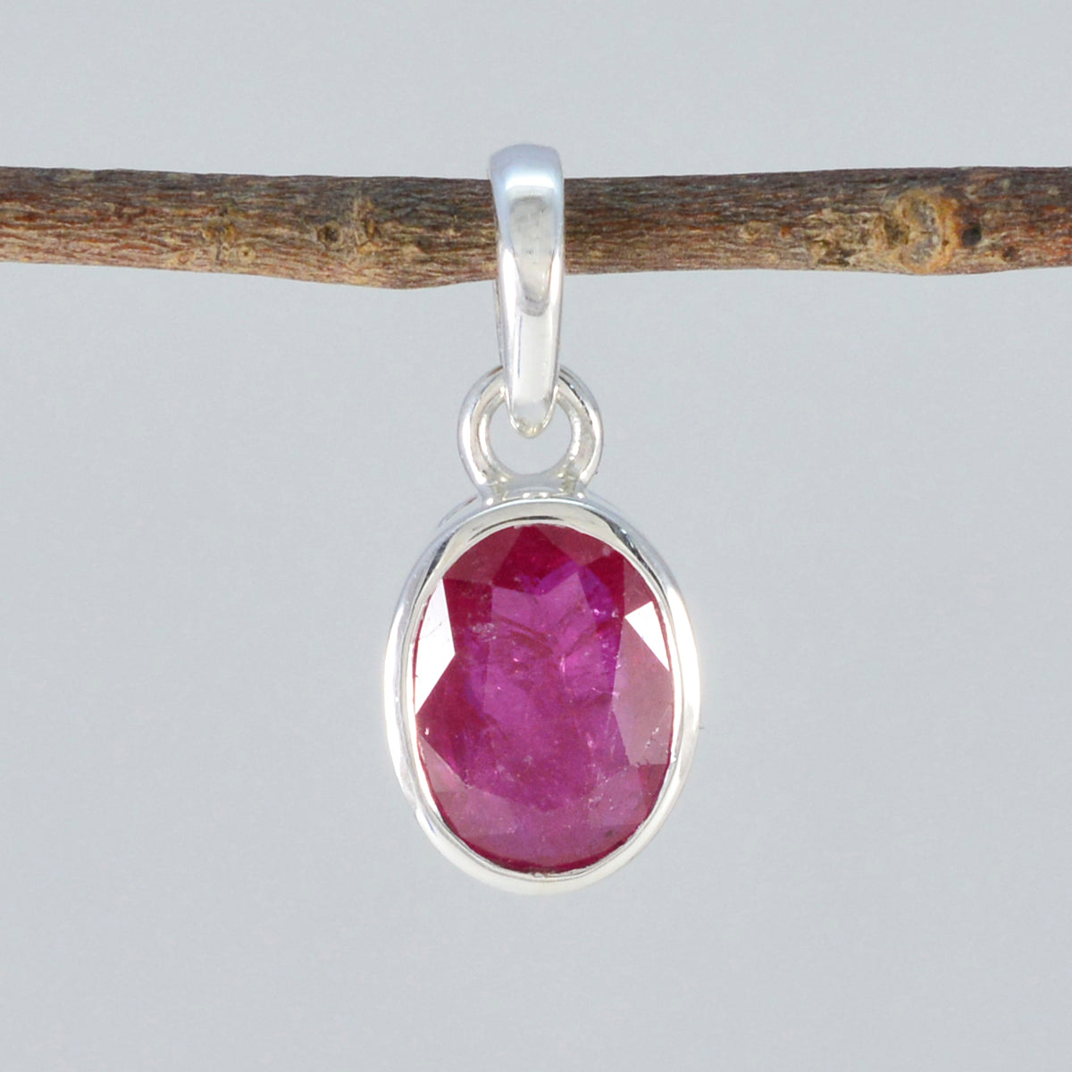 Ruby Minimalist Japanese 92.5 Silver Solitaire Yuna Trendy Red Pendant Jewellery Второстепенное изображение товара
