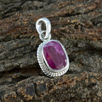 Ruby Dainty Latin American Silver Solitaire Yasmin Rope-Wire Red Pendant Jewelry