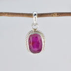 Ruby Dainty Latin American Silver Solitaire Yasmin Rope-Wire Red Pendant Jewelry