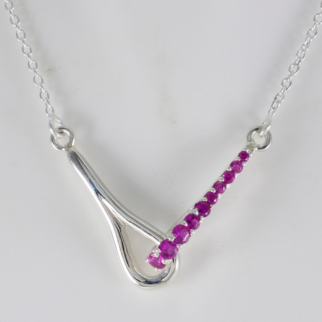 Ruby CZ Tiny Mexican Silver multiple Eliza Luxurious Red Pendant Jewelry