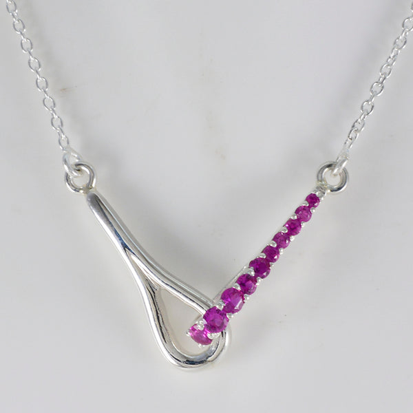 Ruby CZ Tiny Mexican Silver multiple Eliza Luxurious Red Pendant Jewelry