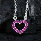 Ruby CZ Dainty Indian Silver multiple Priya Abstract Red Pendant Jewelry