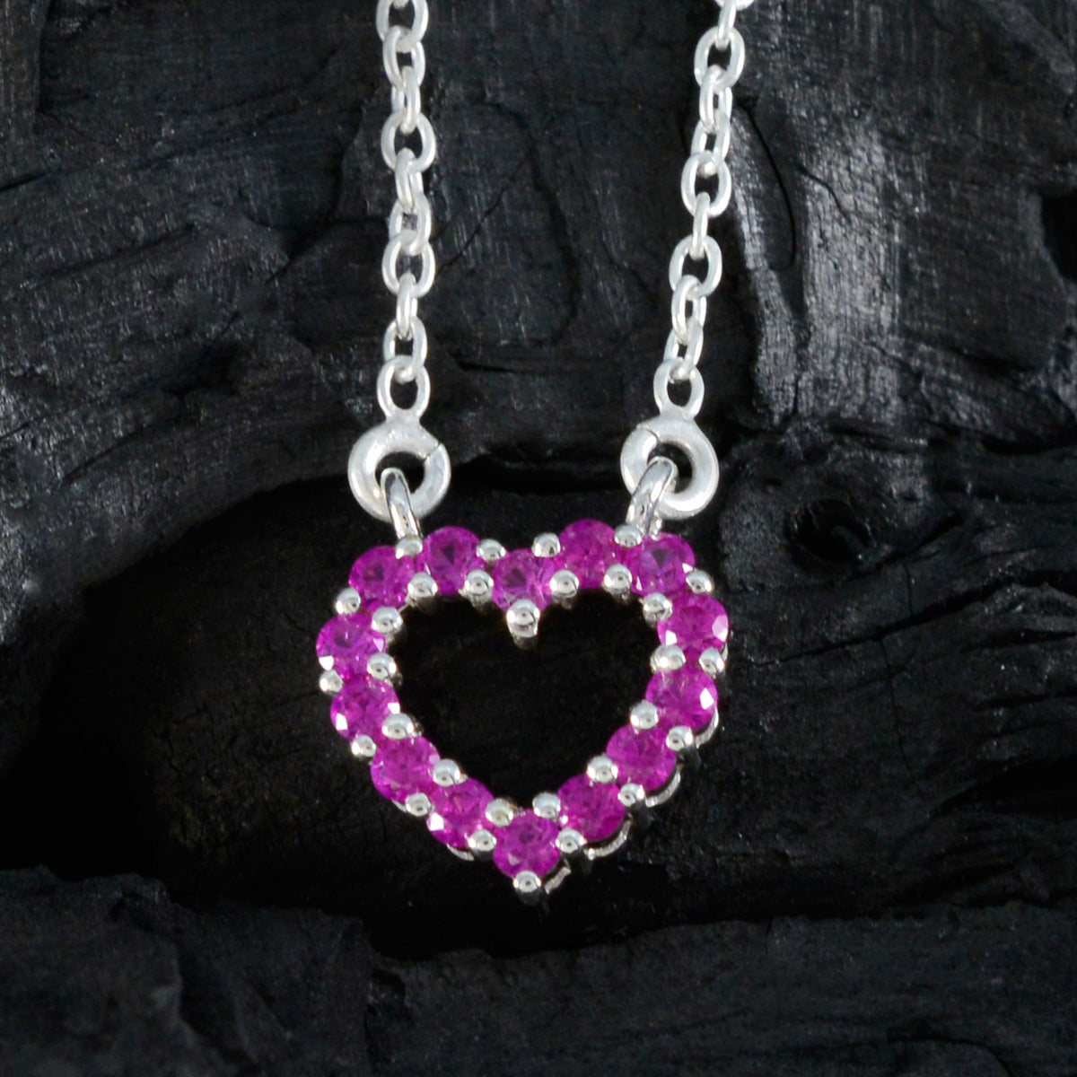 Ruby CZ Dainty Indian Silver multiple Priya Abstract Red Pendant Jewelry