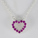 Ruby CZ Dainty Indian Silver multiple Priya Abstract Red Pendant Jewelry