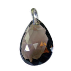 Smoky Quartz Classic Latin American 92.5 Silver Solitaire Brown Pendant