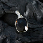 Smoky Quartz Whisper-thin American 925 Silver Solitaire Anna Modern Brown Pendant Jewelry