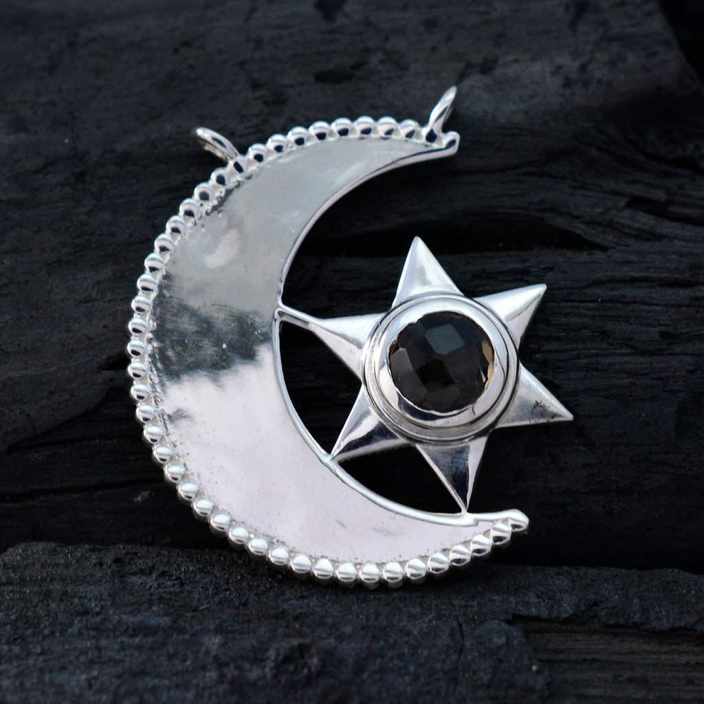 smoky quartz Delicate Spanish Sterling Silver Solitaire Zoey propsel Brown Pendant Jewellery