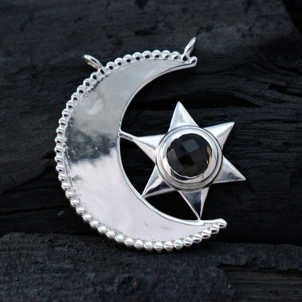 smoky quartz Delicate Spanish Sterling Silver Solitaire Zoey propsel Brown Pendant Jewellery