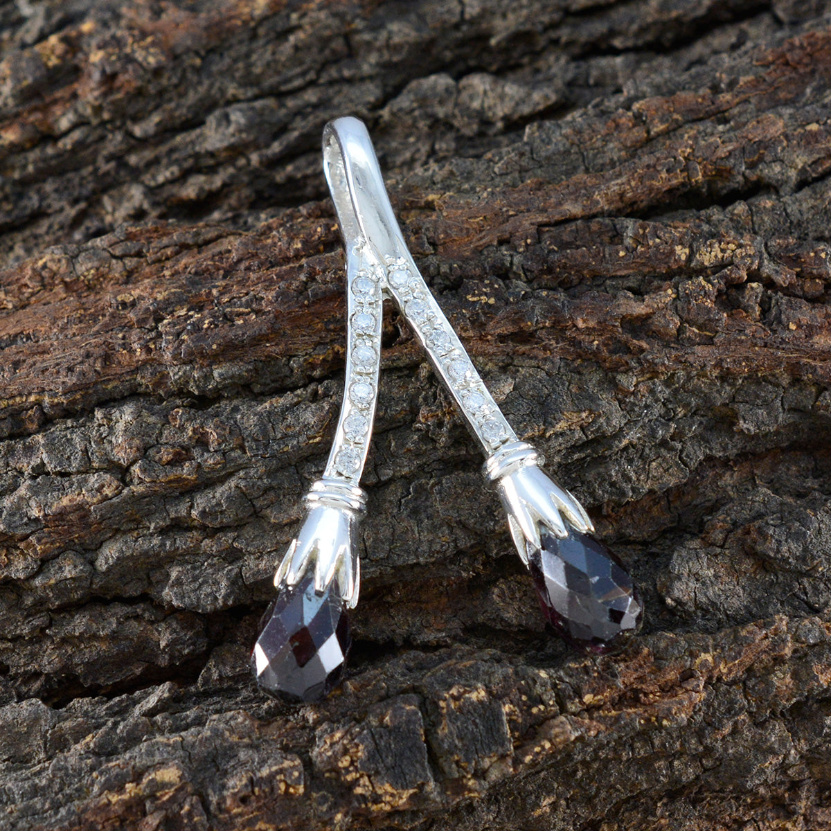 Smoky Quartz Featherlight Indian 92.5 Silver multiple Nisa Sophisticated Brown Pendant Jewellery