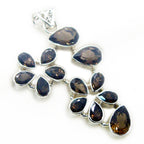 smoky quartz Slim Mexican 92.5 Silver multiple Hanna Luxurious Brown Pendant Jewellery