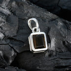 Smoky Quartz Whisper-thin German Sterling Silver Solitaire Aria Eternity Brown Pendant Jewellery