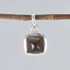 Smoky Quartz Dainty Spanish Silver Solitaire Bianca Love Brown Pendant Jewelry
