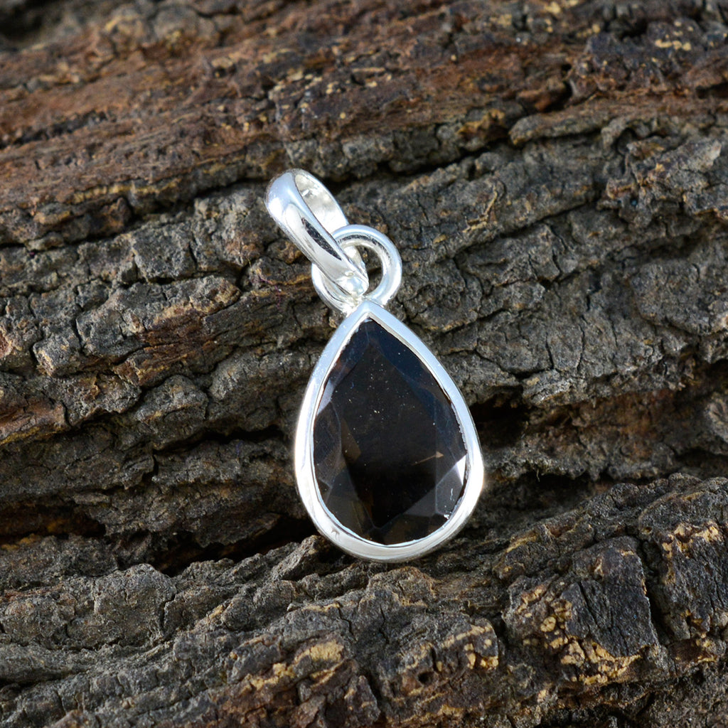 Smoky Quartz Elegant Japanese 92.5 Silver Solitaire Yan Trendy Brown Pendant Jewellery
