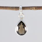 Smoky Quartz Elegant Japanese 92.5 Silver Solitaire Yan Trendy Brown Pendant Jewellery