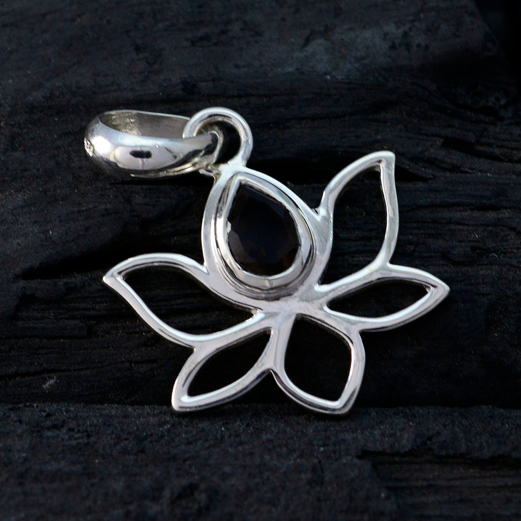 smoky quartz Elegant Korean Silver Solitaire Naomi Rope-Wire Brown Pendant Jewelry