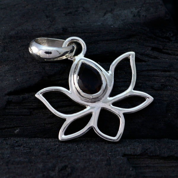 smoky quartz Elegant Korean Silver Solitaire Naomi Rope-Wire Brown Pendant Jewelry
