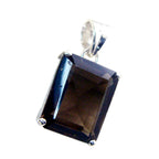 Smoky Quartz Delicate Spanish Sterling Silver Solitaire Riley Love Brown Pendant Jewellery