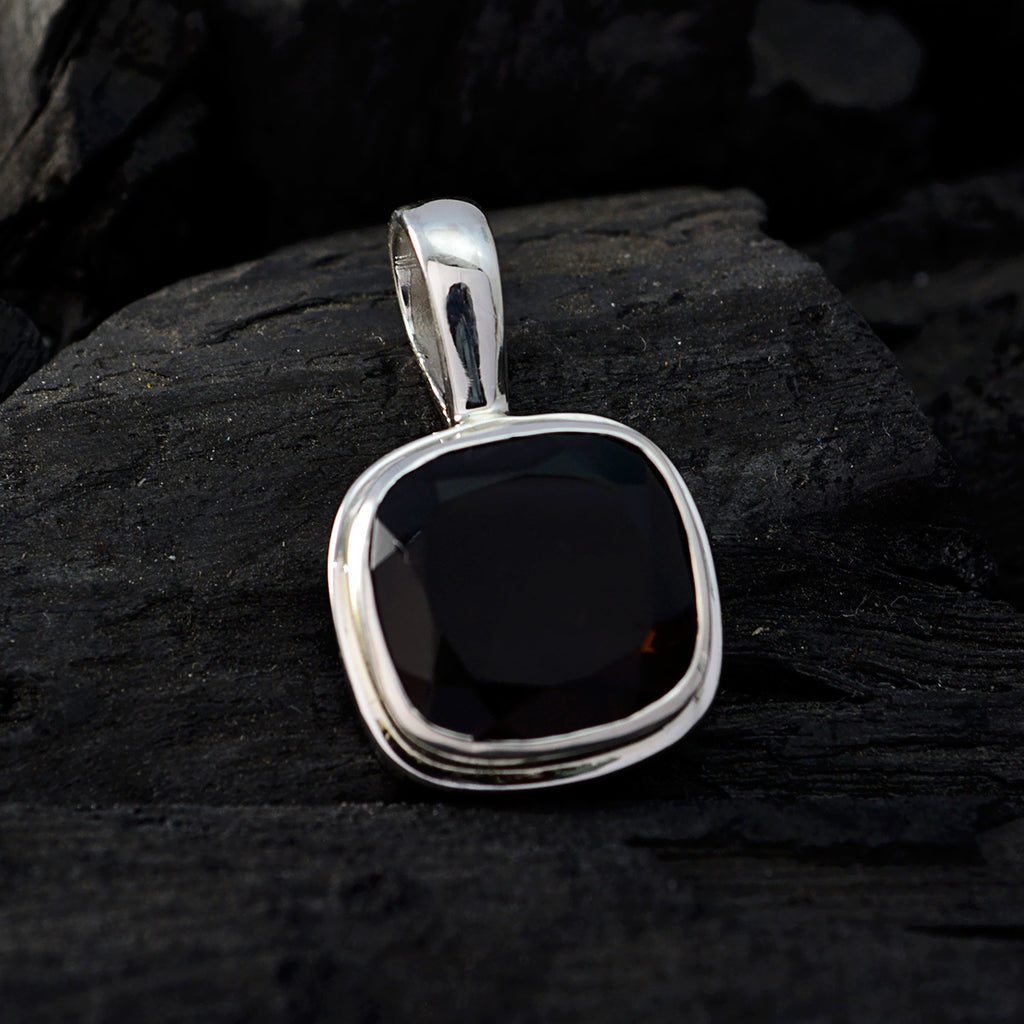 smoky quartz Slim Italian 925 Silver Solitaire Carolina valentine Brown Pendant Jewelry