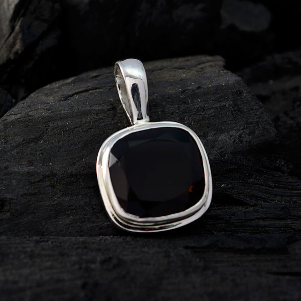 smoky quartz Slim Italian 925 Silver Solitaire Carolina valentine Brown Pendant Jewelry