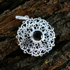 Smoky Quartz Dainty German Silver Solitaire Pilar Geometric Brown Pendant Jewelry