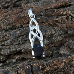 スモーキークォーツの繊細なイタリアンシルバーソリティアローザクラダブラウンペンダントジュエリー