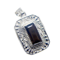 Smoky Quartz Chunky French Sterling Silver Solitaire Zoey Filigree Brown Pendant Jewellery