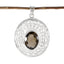 Smoky Quartz Statement Italian Sterling Silver Solitaire Brown Pendant