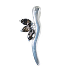 Smoky Quartz Featherlight Moroccan Sterling Silver Trilogy Brown Pendant