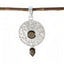 Smoky Quartz Eye-catching Russian 92.5 Silver Toi et Moi Brown Pendant
