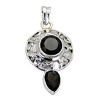 Smoky Quartz Eye-catching Russian 92.5 Silver Toi et Moi Teresa Geometric Brown Pendant Jewellery