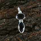 Smoky Quartz Whisper-thin American Sterling Silver Toi et Moi Hanna Love Brown Pendant Jewellery