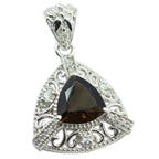 smoky quartz Eye-catching Australian 925 Silver multiple Clara Rope-Wire Brown Pendant Jewelry