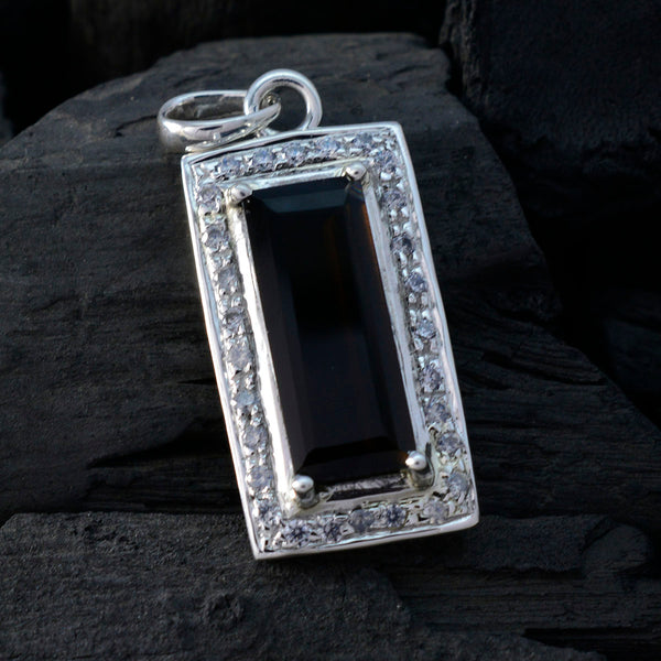 smoky quartz Versatile Indian Silver multiple Ananya Modern Brown Pendant Jewelry