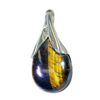 Tiger Eye Mid-weight American 92.5 Silver Solitaire Brown Pendant