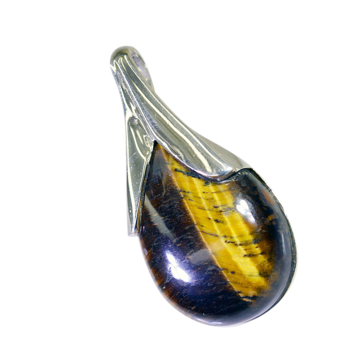 Tiger Eye Mid-weight American 92.5 Silver Solitaire Hannah Fairytale Brown Pendant Jewellery