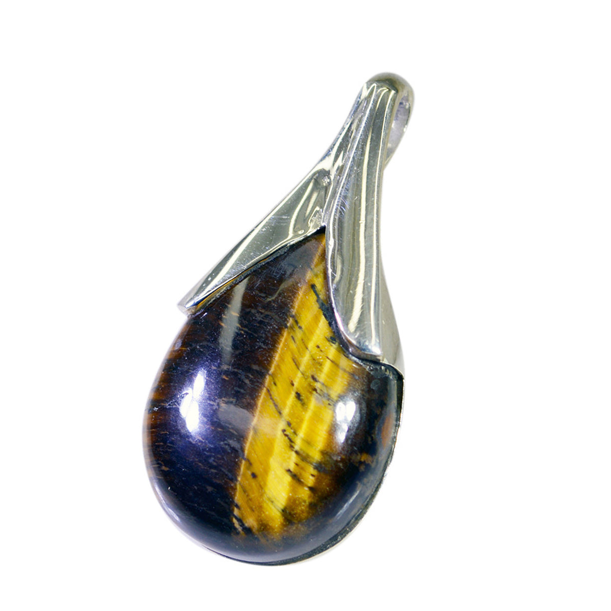 Tiger Eye Mid-weight American 92.5 Silver Solitaire Hannah Fairytale Brown Pendant Jewellery