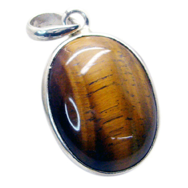 Tiger Eye Featherlight American 92.5 Silver Solitaire Violet Sophisticated Brown Pendant Jewellery